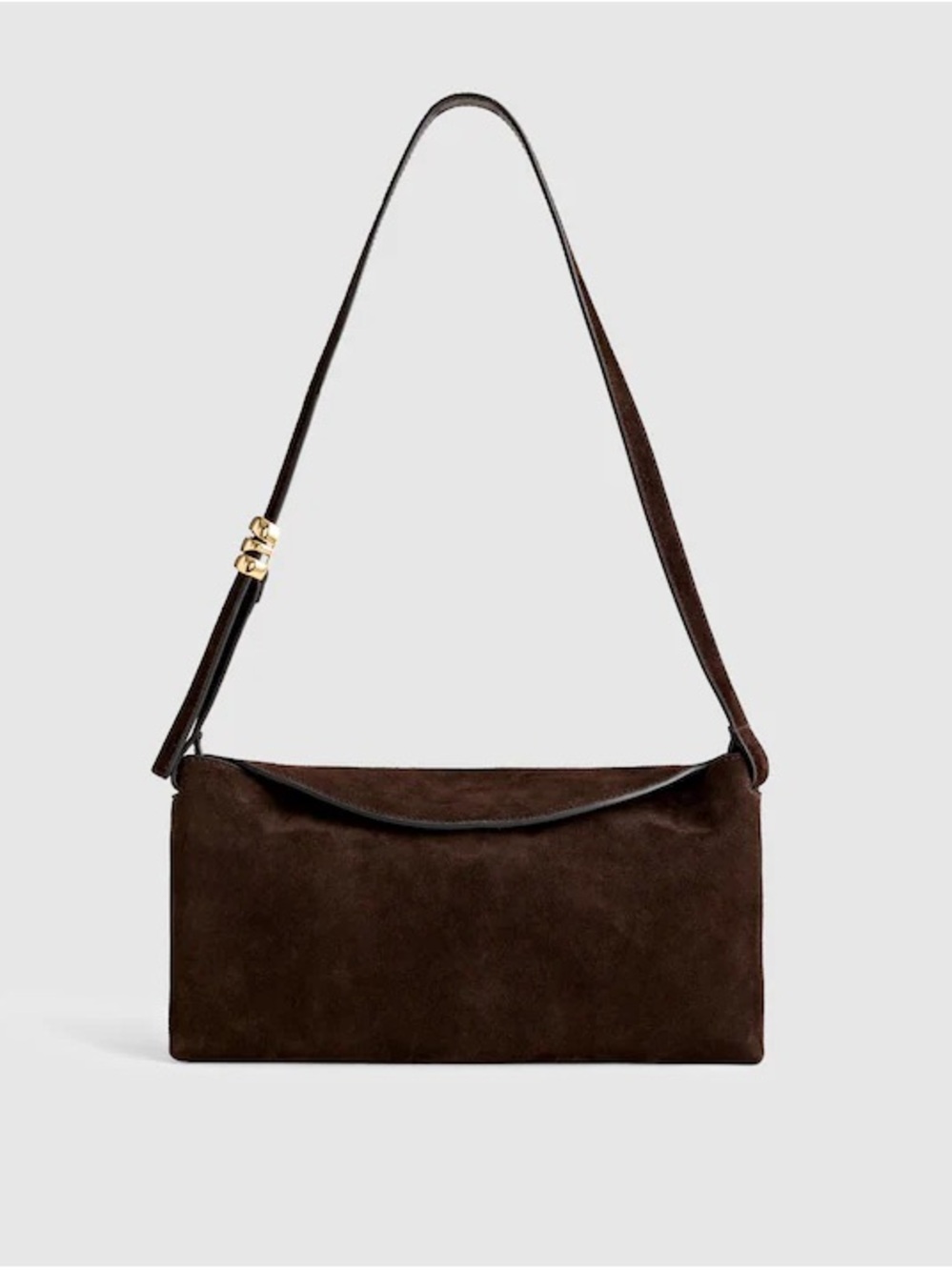 Madewell The Date Night Shoulder Bag Suede Dark Carob Brown NWT $168